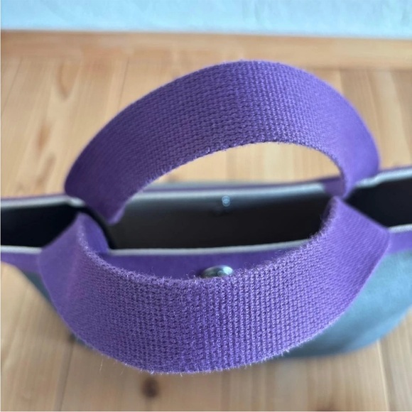Herve Chapelier Tote Bag in Purple and Gray - Picture 8 of 15